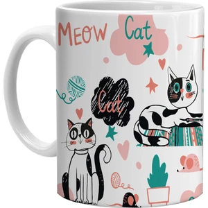 Cat Meow Tasarım Kupa Bardak
