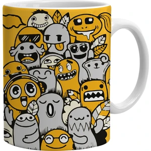 Yellow Happy Tasarım Kupa Bardak