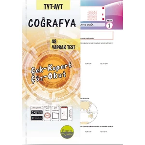 Pano Tyt-Ayt Coğrafya Yaprak Testleri (48 Adet) Çek Kopart