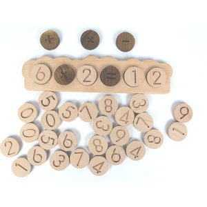 Ahşap Ürün Bultak Matematik 4 İşlem Oyunu 36 Parça - Montessori Materyali - Doğal Eğitici Oyuncak