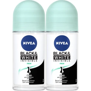 Nıvea Invisible Black & White Fresh Kadın Deodorant Roll-On 50 ml 2'li
