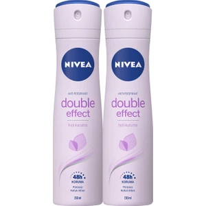 NIVEA Kadın Sprey Deodorant Double Effect Mor Düşler 150 ml x2 Adet,48 Saat Koruma,Pürüzsüz Koltukaltı