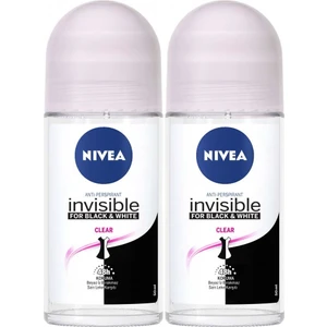 Invısıble Black & White Clear Roll On Deodorant 50ml Kadın 2'li Avantaj Paketi