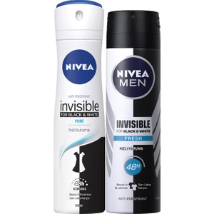 Black&white Pure Bayan Deosprey 150 Ml+Black&white Fresh Erkek Deosprey 150 ml 2'li Paket