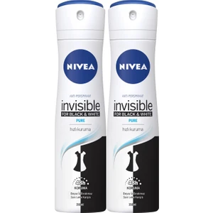 Invısıble Black&white Pure Bayan Deosprey 150 ml 2'li Paket
