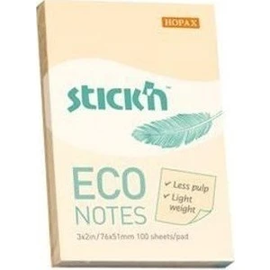 Not Kağıdı Stickn Eco Notes Patel Sarı 100 Yaprak 76 x 51 cm