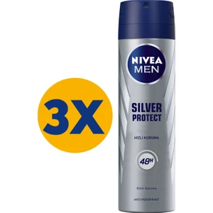 Silver Protect Sprey Deodorant 150ml Erkek 3'lü Paket