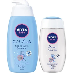 Saç ve Vücut Şampuanı Bebek 500 ml + Bebek Yağı 200 ml