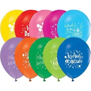 Balon Happy Birthday Iyiki Doğdun Baskılı 100 Adet
