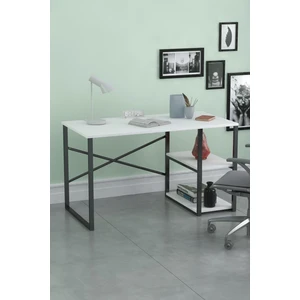 2 Raflı Çalışma Masası Beyaz 50x120 cm
