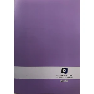 Alex Schoeller A4 Soft Mor Çizgili 80 Sayfa Plastik Kapak Defter ALX-977