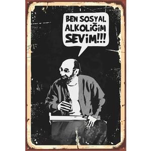 Ref Fikir Atölyesi Retro Vintage Ahşap Poster