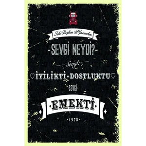 Ref Fikir Atölyesi Retro Vintage Ahşap Poster