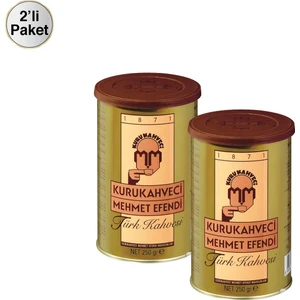 Kurukahveci Mehmet Efendi  Kahve Teneke 250 gr x 2