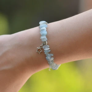 Taş Sandığı Akuamarin Taşı Şekilsiz Bileklik