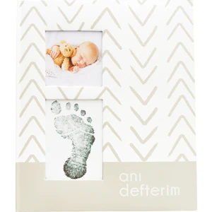 Modern Bebek Anı Defteri - İlk 1 Yıl Hamilelik ve Anne Bebek Günlüğü - Ajandası + Baskı Kiti