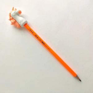 Unicorn Silgi Başlıklı Kurşun Kalem Turuncu
