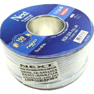 YE-6401 CCS RG6 U/4 100 Mt Anten Kablosu