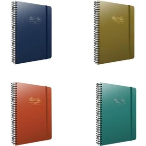 Metal Notes Spiralli Plastik Kapak 17X24 80 Yp. Çizgili Defter 4'lü
