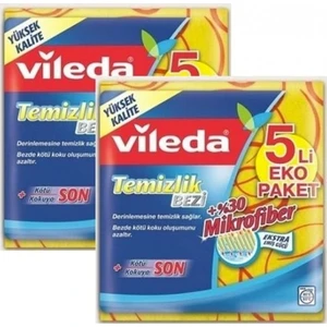 30% Mikrofiber Temizlik Bezi 5'li x 2 Adet