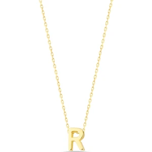 Kadın 925 Ayar Gümüş R Harfli Kolye