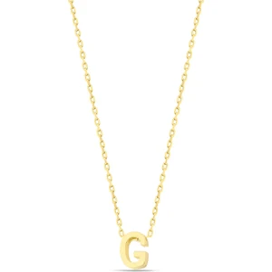 Kadın 925 Ayar Gümüş G Harfli Kolye