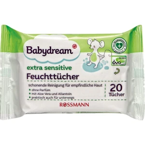 Bebek Islak Mendil Çok Hassas Cilt, Aloe Veralı 20'li