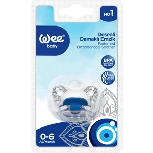 Wee Baby Klasik Desenli Damaklı Emzik No:1 - Nazar Boncuğu