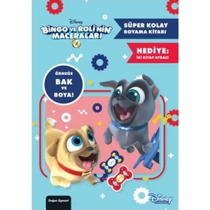 Disney Bingo Ve Roli'nin Maceraları Süper Kolay Boyama Kitabı
