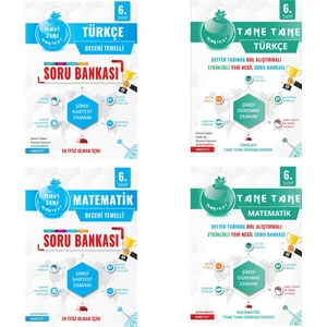 Nartest Yayınevi 6. Sınıf Türkçe ve Matematik Soru Bankası ve Defter Tadında Tane Tane