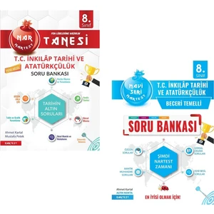 Nartest Yayınevi 8. Sınıf Nar Tanesi ve Mavi İnkılap Tarihi Soru Bankası