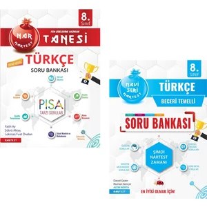 Nartest Yayınevi 8. Sınıf Nar Tanesi ve Mavi Türkçe Soru Bankası