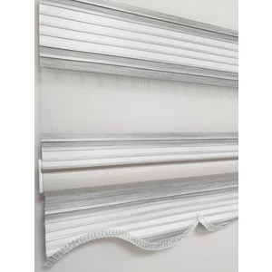 Bbb Geniş Pliseli Renk Geçişli Gri Zebra Stor Perde MZ298