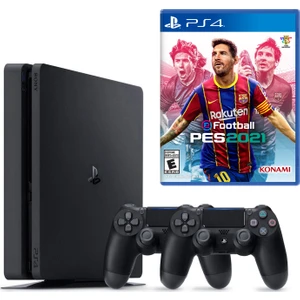 Playstation 4 Slim + 2.Dualshock + PS4 Pes 2021