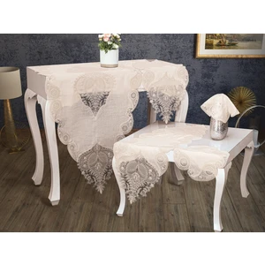 Ceki Home Lüx Zambak Keten 5 Parça Salon Takımı