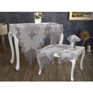 Ceki Home Lüx Zambak Keten 5 Parça Salon Takımı