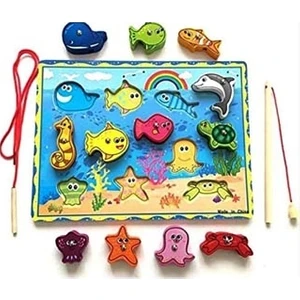 Fisher Kids Ahşap Mıknatıslı Balık Tutma