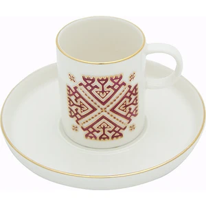 Arabesque Desen Tabaklı Kahve Fincanı 80cc
