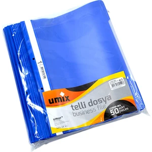Telli Dosya A4 Plus Mavi 50'li