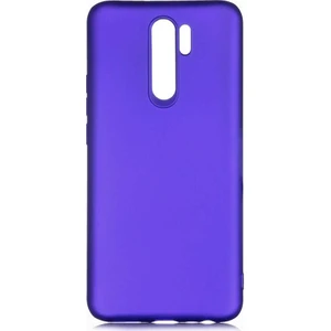 Tekno Grup Xiaomi Redmi 9 Kılıf Mat Premium Silikon Kılıf Lacivert + Tam Kaplayan 5D Cam Ekran Koruyucu