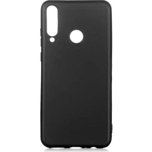 Tekno Grup Huawei Y6P Kılıf Mat Premium Silikon Kılıf Siyah + Cam Ekran Koruyucu