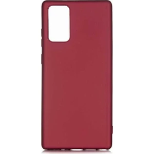 Tekno Grup Samsung Galaxy Note 20 Kılıf Mat Premium Silikon Kılıf Bordo
