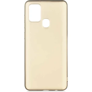 Tekno Grup Samsung Galaxy A21S Kılıf Mat Premium Silikon Kılıf Gold
