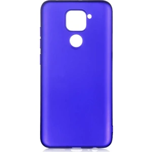 Tekno Grup Xiaomi Redmi Note 9 Kılıf Mat Premium Silikon Kılıf Lacivert + Cam Ekran Koruyucu