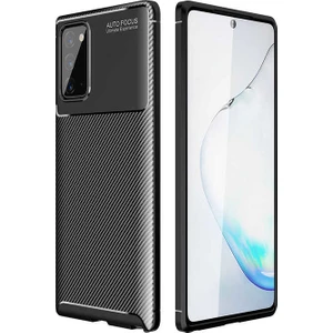 Tekno Grup Samsung Galaxy Note 20 Kılıf Karbon Desenli Lux Negro Silikon Siyah