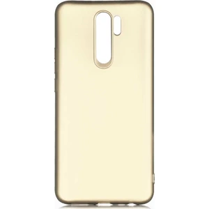 Tekno Grup Xiaomi Redmi 9 Kılıf Mat Premium Silikon Kılıf Gold + Tam Kaplayan 6D Nano Ekran Koruyucu
