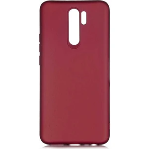 Tekno Grup Xiaomi Redmi 9 Kılıf Mat Premium Silikon Kılıf Bordo + Tam Kaplayan 6D Nano Ekran Koruyucu
