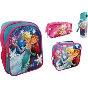 Hakan Çanta Frozen Okul Çantası Beslenme Çantası Kalemlik Matara 4'lü Set