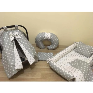 Gri Beyaz Yıldızlı 6 Parça  Kombin