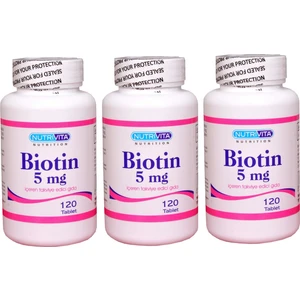 Nutrivita Nutrition Biotin 5 Mg 120 Tablet 3 Adet